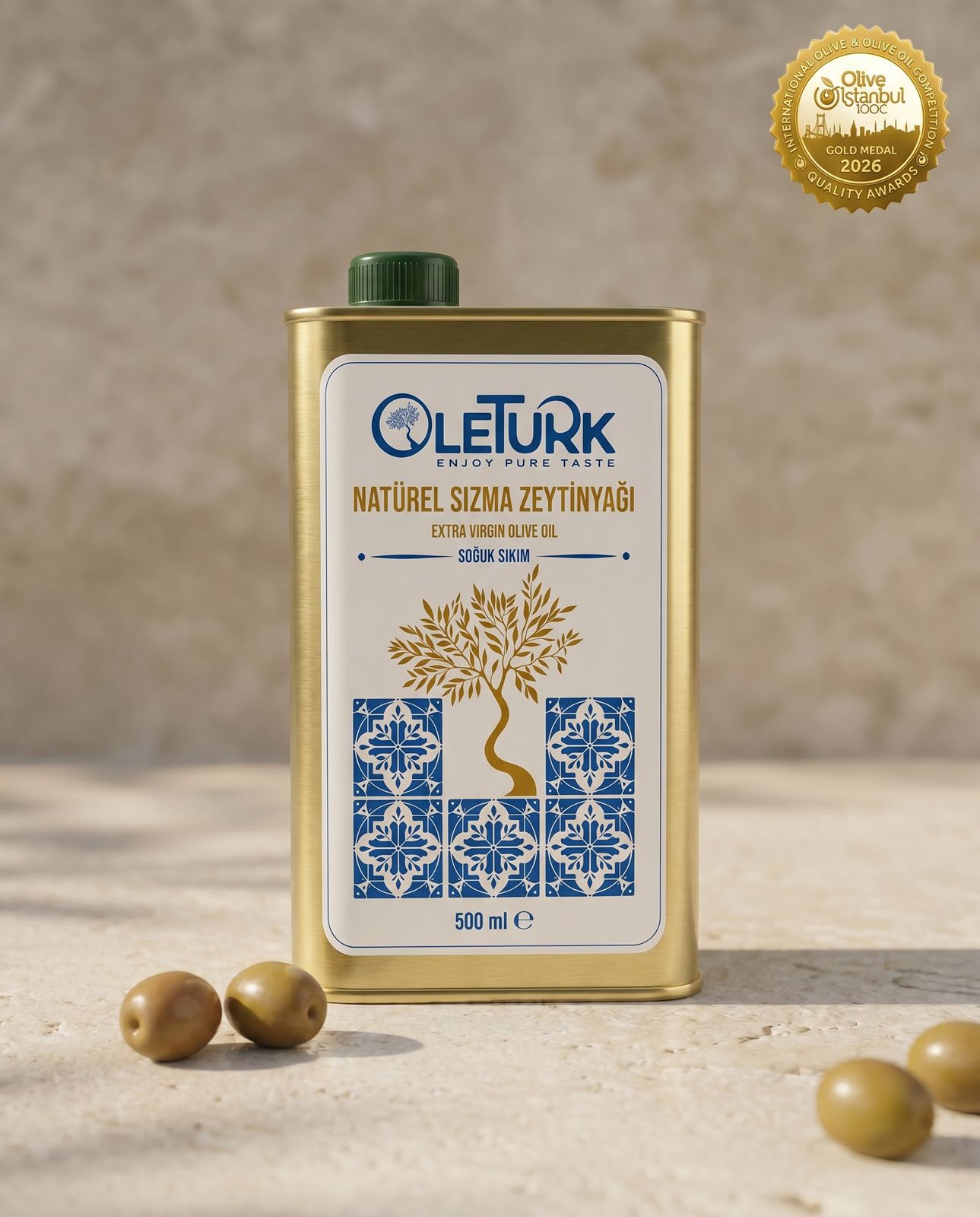 Hoşgeldin Seti — Premium OleTurk Zeytinyağı 500ml + Refill 500ml+ Akıtıcı