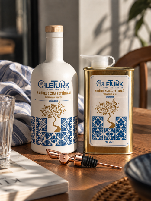OleTurk Gourmet Set — 2 L Extra Virgin Olive Oil & Pourer