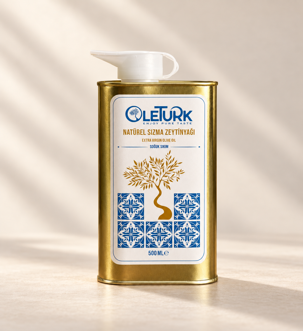 OleTurk Natürel Sızma Zeytinyağı Yedek Dolum — 500 ml Teneke