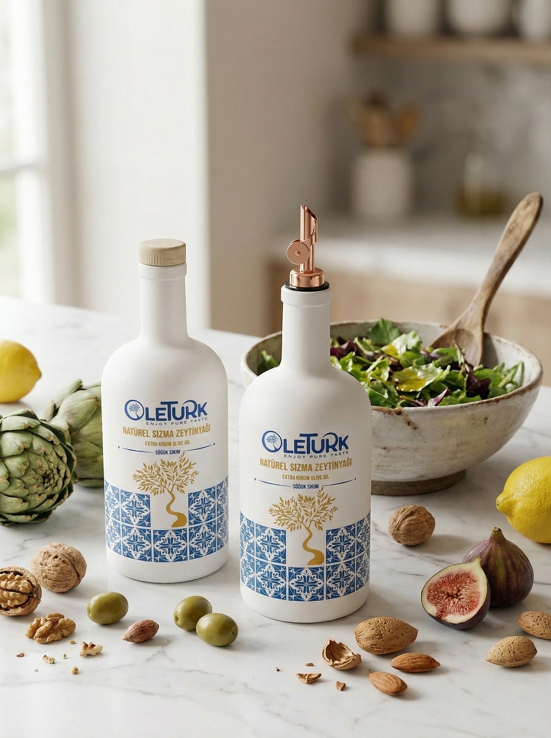 erken hasat natürel sızma zeytinyağı 500ml cam şişe detay OleTurk