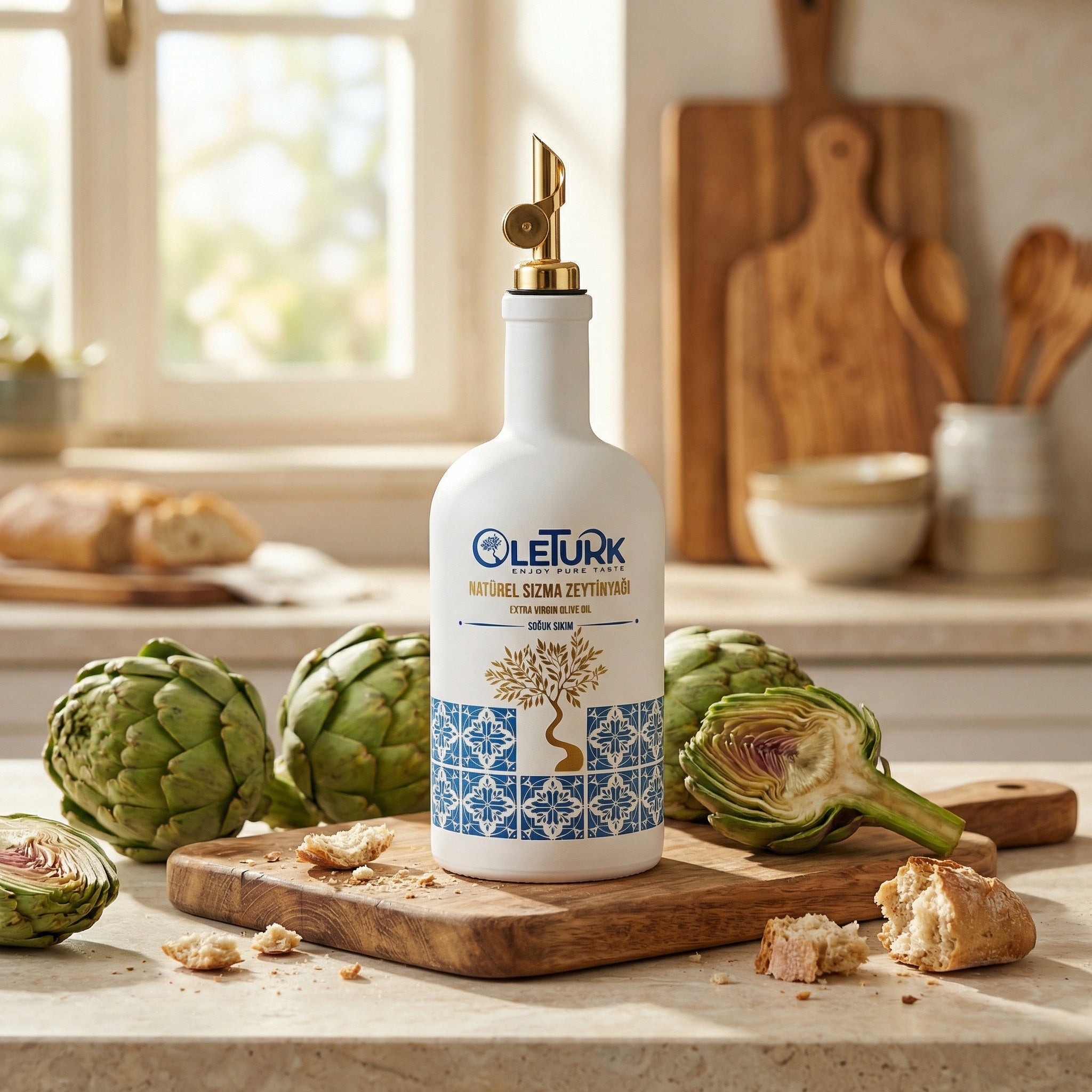 mutfakta zeytinyağı şişesi için dökücü aparat kullanımı OleTurk